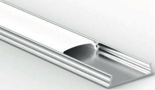 Atman На открито Алуминиев Профил за LED Лента с Опал Покритие 200x1.8x0.5см.