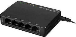 Lanberg DSP3-1005-60W Unmanaged L2 PoE+ Switch με 5 Θύρες Gigabit (1Gbps) Ethernet