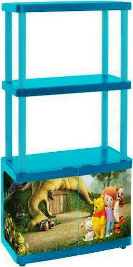 Winnie Bücherregal Boden Hellblau 60x34x131cm