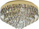 Eglo Valparaiso Vintage Ceiling Light with Socket E14 with Crystals 48pcs Gold