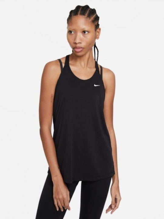 Nike Dri-Fit Essential Αμάνικη Γυναικεία Αθλητική Μπλούζα Μαύρη