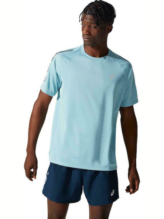 ASICS Ανδρικό T-shirt Με Στάμπα Γαλάζιο