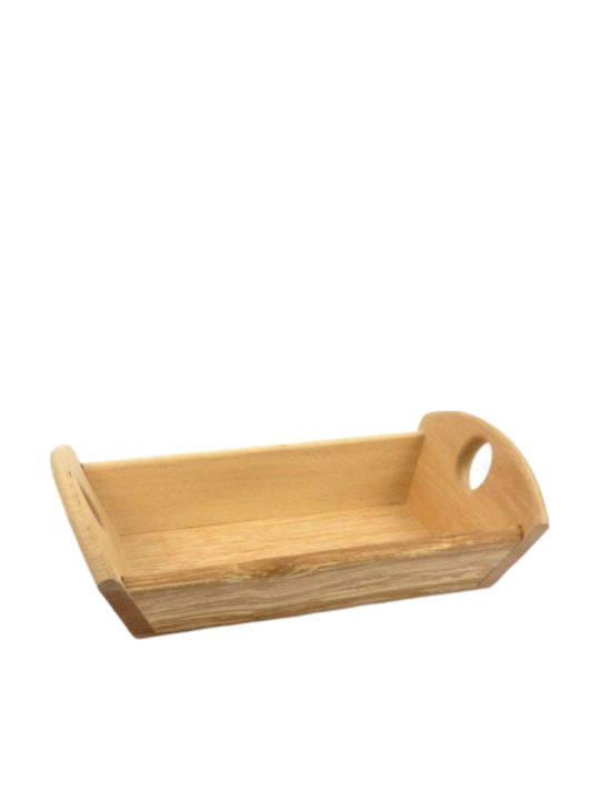 Karageorgos Bros Wooden Bread Basket Brown 28x17x6cm