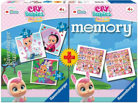 Επιτραπέζιο Παιχνίδι Memory & Puzzles Cry Babies για 1 Παίκτη 4+ Ετών (EN) Ravensburger
