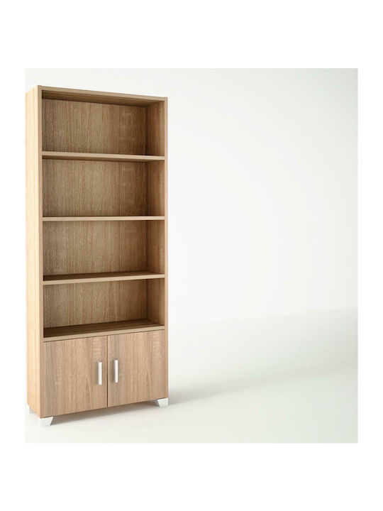 No 12 Стелаж за книги Под Ξύλινη Oak 75x30x180см