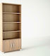 Kids Wooden Bookcase No 12 Beige 75x30x180cm