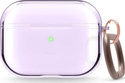 Elago Clear Hang Silicone Case with Keychain Purple for Apple AirPods Pro