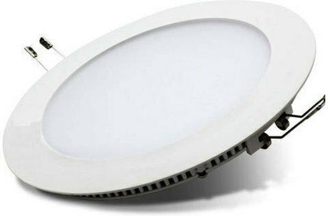 Atman Rotund Încastrat Panou LED Putere 24W cu Alb Cald Lumini 30x30cm.