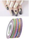 AGC Nail Art Tape with Gold Dust Multicoloured 1mm