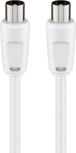 Goobay Antenna Cable Coax male - Coax male White 2.5m (68147) 1pcs