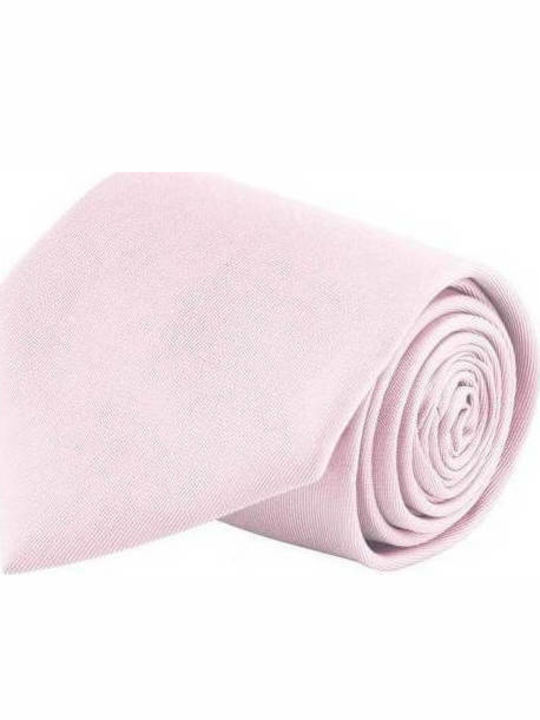Sol's Ανδρική Γραβάτα Συνθετική Μονόχρωμη σε Ροζ Χρώμα