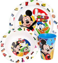 Stor Feeding Set Mickey made of Plastic Multicolour 3pcs for 2+ months