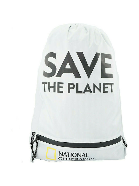 National Geographic Save The Planet Τσάντα Πλάτης Γυμναστηρίου Λευκή