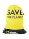 National Geographic Save The Planet Τσάντα Πλάτης Γυμναστηρίου Κίτρινη