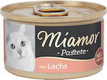 Miamor Pastete Nassfutter für Erwachsene Katzen in Dose mit Lachs ohne Getreide 85gr