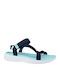 Kappa Mortara Damen Flache Sandalen Sportlich in Blau Farbe