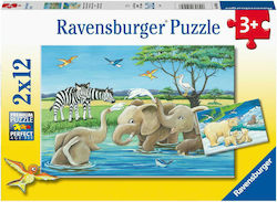 Puzzle pentru Copii Ζώα Της Αφρικής pentru 3++ Ani 24buc Ravensburger