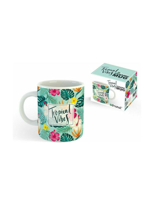 I-Total Tropical Vibes Ceramic Cup Blue 295ml