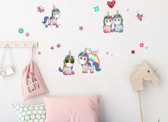 Ango Kids Wall Sticker Colorful Unicorns L 20pcs