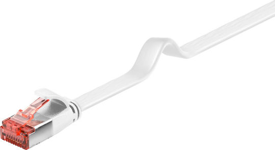 Goobay Flat U/FTP (STP) Cat.6 (Gigabit) Network Cable Ethernet 5m White