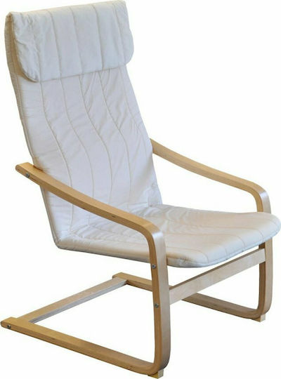 Πολυθρόνα Roy 59x71x99cm Λευκή