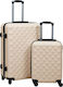 vidaXL Set of Suitcases Beige Set 2pcs 92431