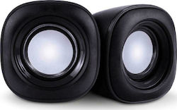 Powertech Essential Sound PT-844 Ηχεία Υπολογιστή 2.0 με Ισχύ 3W σε Μαύρο Χρώμα