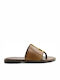 Robinson Leather Women's Flat Sandals in Brown Color