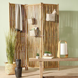 Atmosphera Bamboo Διακοσμητικό Παραβάν από Μπαμπού με 3 Φύλλα 135x170cm