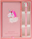 Next Unicorn Kids Stationery Set with Pencil, Notepad and Pen Unicorn Notebook 18x9.5cm with Pen