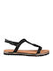 Seven 1765-A Women's Flat Sandals in Black Color