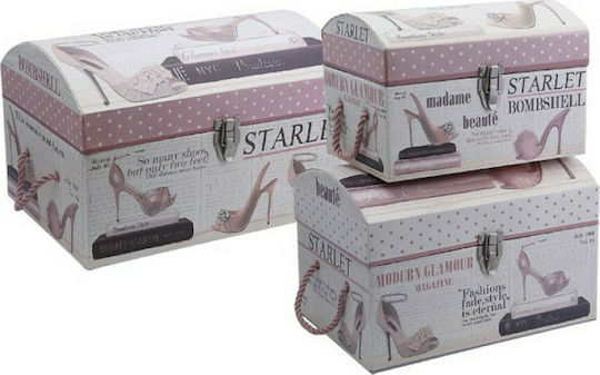 SM Paper Decorative Boxes Set Madame White/Lilac 3pcs