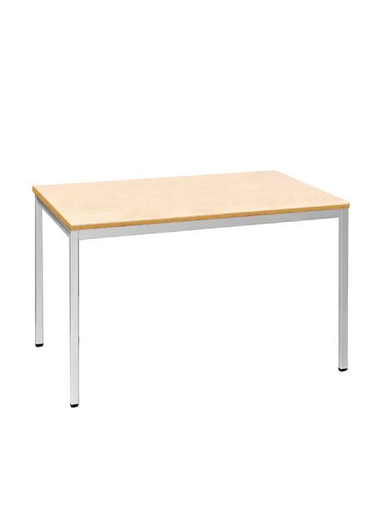 Tisch Küche Holz mit Metallgestell Natürlich 140x80x75cm