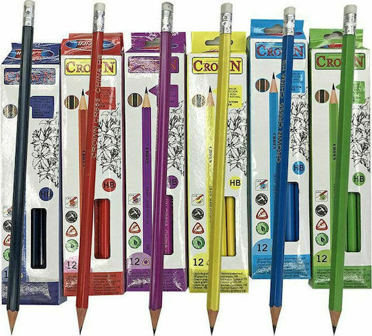 Justnote Pencil HB Set with Eraser (Μiscellaneous colours)