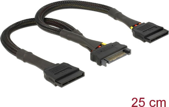 DeLock 15-Pin Sata - 15-Pin Sata Cable 0.15m Πολύχρωμο 60135