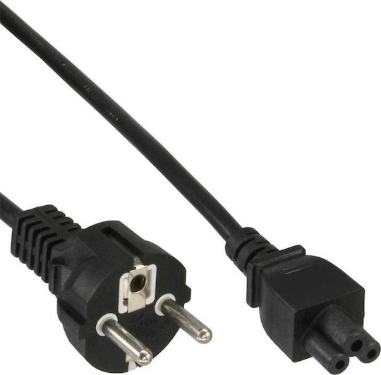 InLine Schuko - IEC C5 Cable 0.5m Μαύρο 16656O