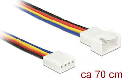 DeLock 4-Pin pwm - 4-Pin pwm Cable 0.7m Πολύχρωμο 85363