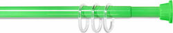 Grekon Telescopic Straight Shower Curtain Rod Aluminium Green Ø25mm 120-220cm