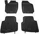 Rezaw Plast Set of Front and Rear Mats 4pcs Tray Type for Skoda Roomster 2006 Black