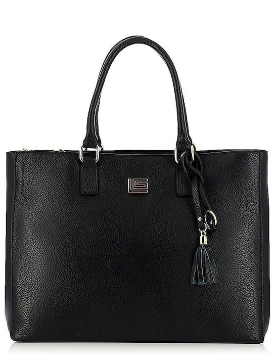 Guy Laroche Leather Women's Bag Tote Handbag Bl...