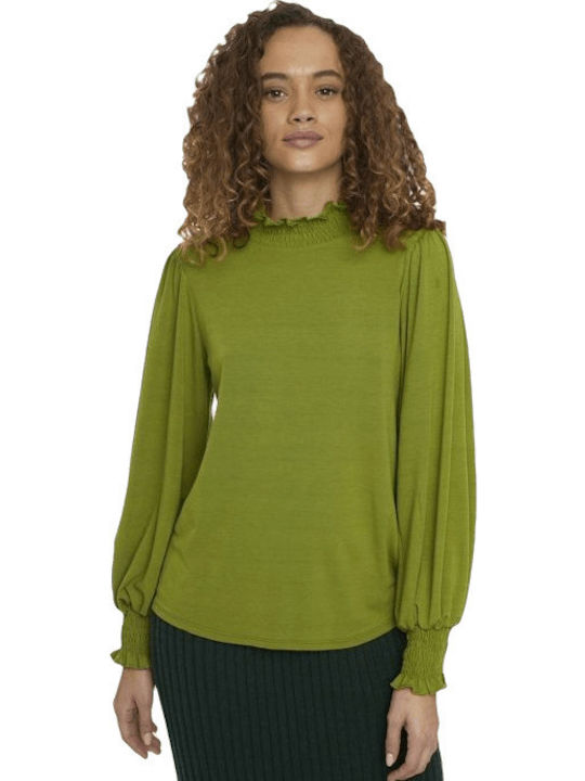 Compania Fantastica Women's Blouse Long Sleeve Green WI20HAN116