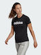 Adidas Essentials Linear Women's Athletic T-shirt Black
