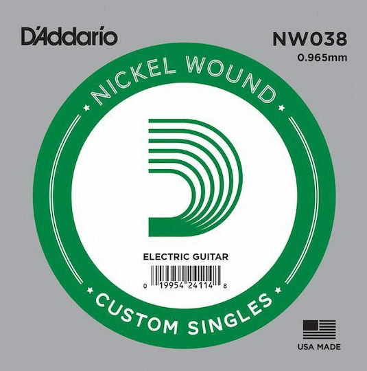 Daddario Einzelne Nickel gewickelt Saite für E-Gitarre Single XL 38"