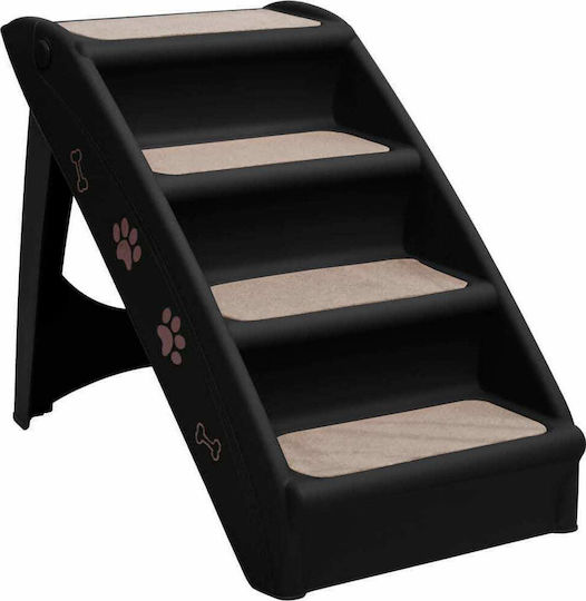 vidaXL vidaXL Hund Auto Reisezubehör Trittstufen Klappbar Schwarze 62x40x49,5cm