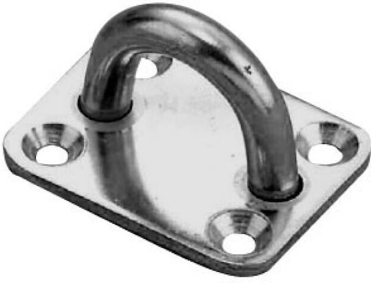 Eval Boat Deck Pad Eye Inox Four-Bolt with Shackle 5mm