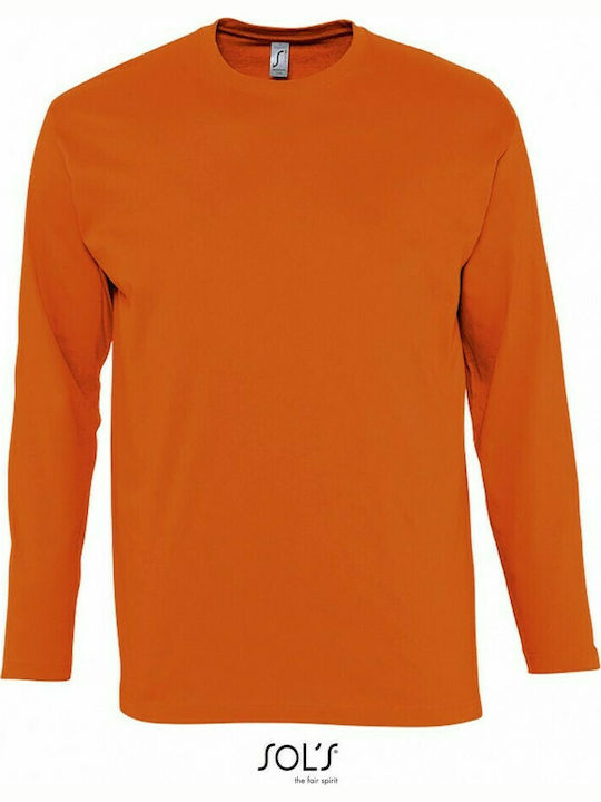 Sol's Monarch Ανδρικό Διαφημιστικό T-shirt σε Πορτοκαλί Χρώμα