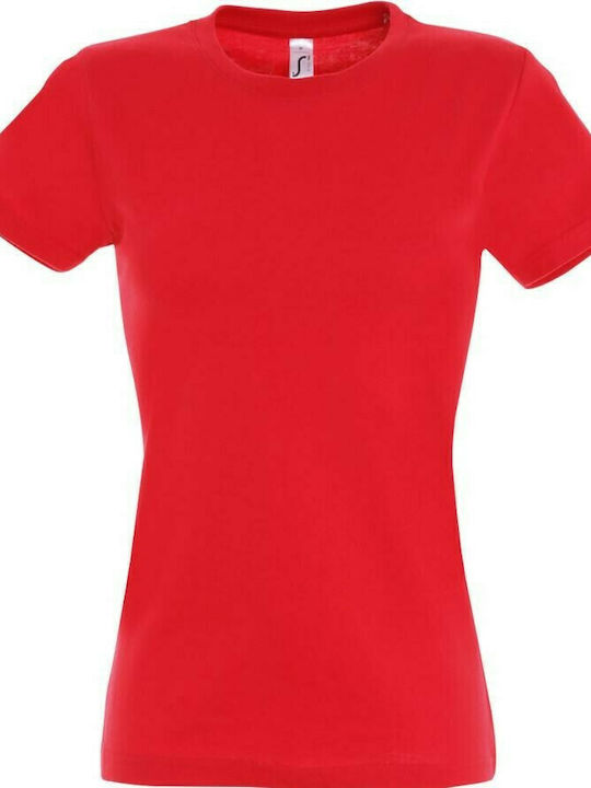 Sol's Imperial Γυναικείο Διαφημιστικό T-shirt Κοντομάνικο σε Κόκκινο Χρώμα