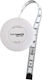 German "Rollfix" automatic tape measure with reset button centimetres/inches white 150cm x 1cm. Ø5cm code 930 Hoechstmass