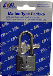 Eval Steel Padlock Lengthened with Key 30mm 1pcs