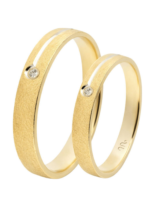 Maschio Femmina Eternity Wedding Rings 14K